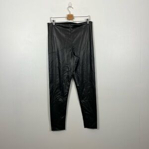 Joie Faux Leather Leggings Womens XL Black Pull-On Stretch Fitted High Rise Pant